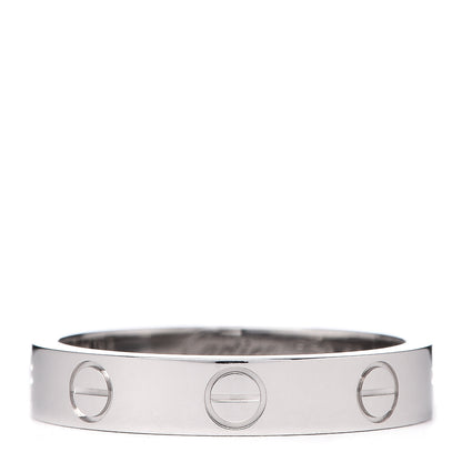 Cartier 18K White Gold 3.5mm LOVE Wedding Band Ring 52 6 1 of 4