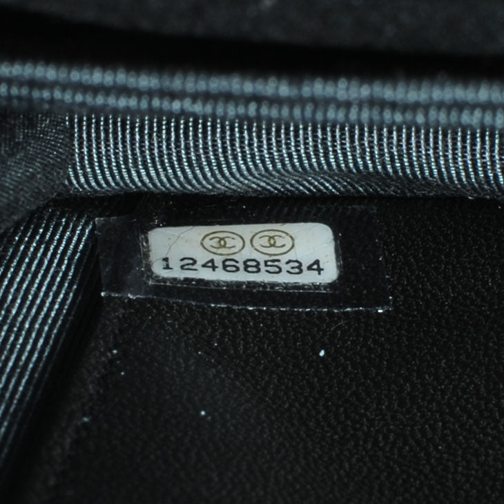 Chanel Patent Quilted Wallet On Chain WOC Dark Grey 7 of 7