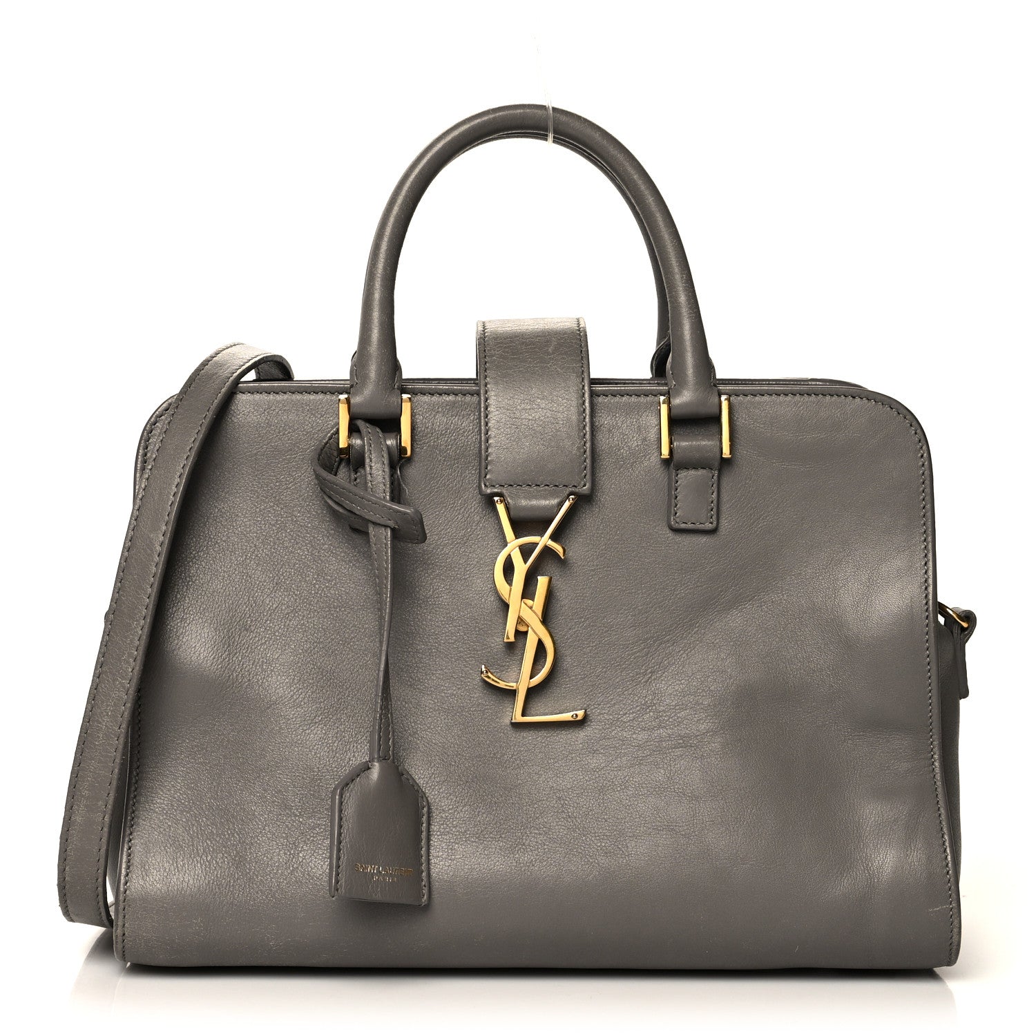 Saint Laurent Calfskin Monogram Baby Cabas Fog 1 of 22