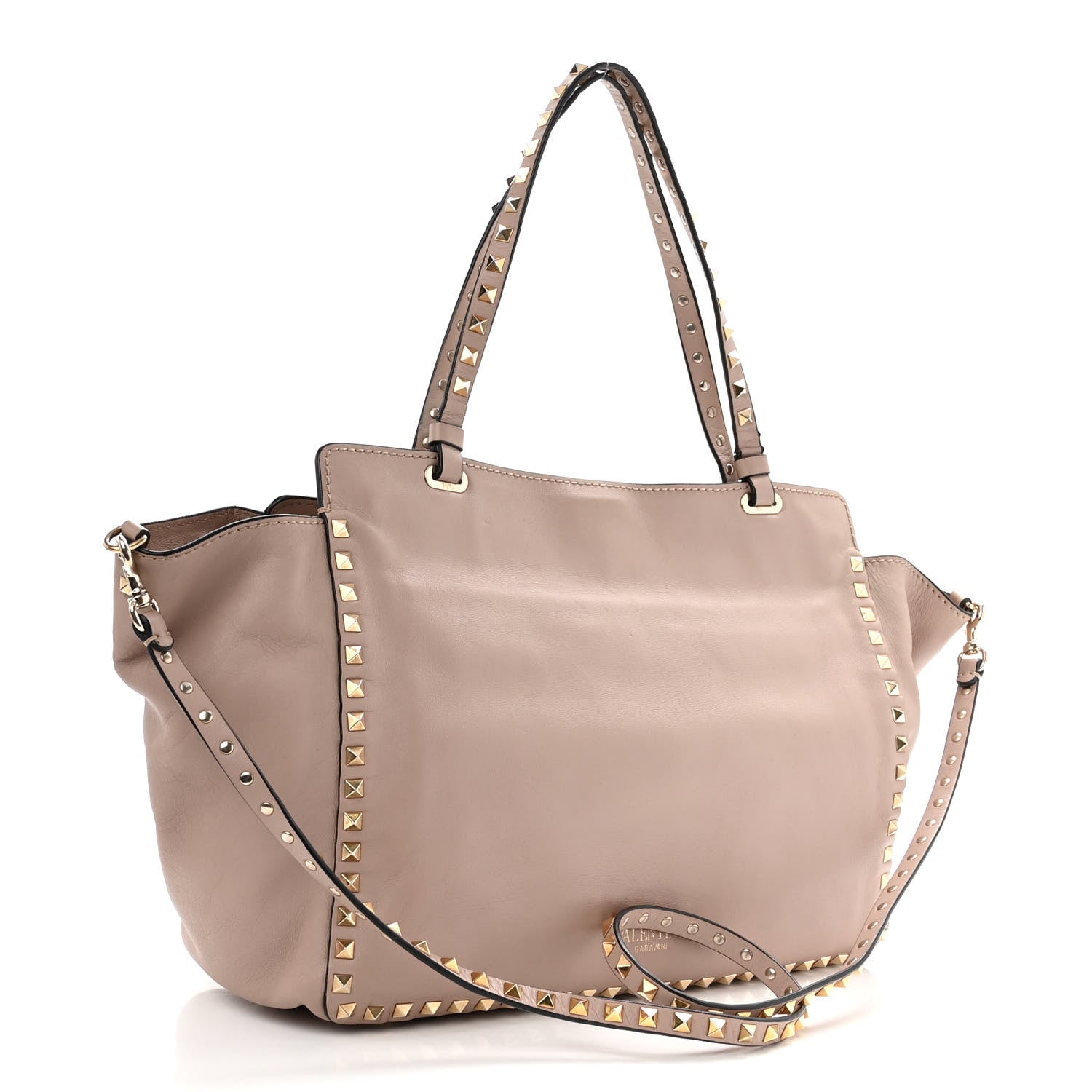 Valentino Garavani Vitello Medium Rockstud Tote Poudre 3 of 15