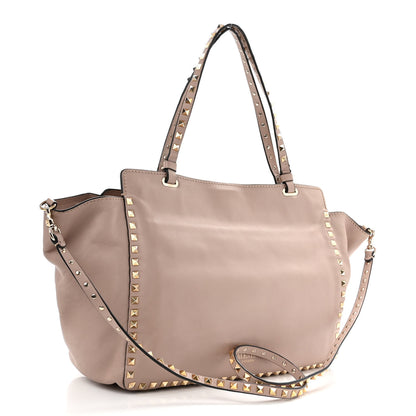 Valentino Garavani Vitello Medium Rockstud Tote Poudre 3 of 15