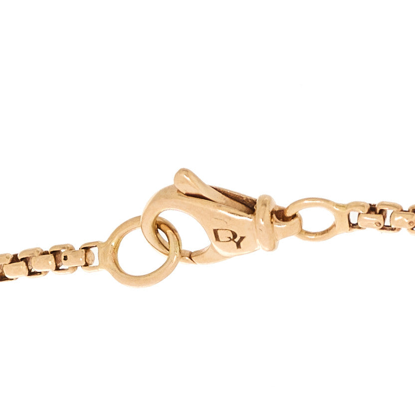 David Yurman 18K Rose Gold Cognac Diamond Petite Pave Bar Bracelet 3 of 3