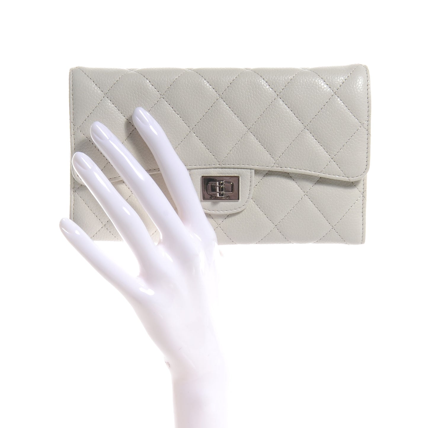 Caviar Reissue Classic Wallet White