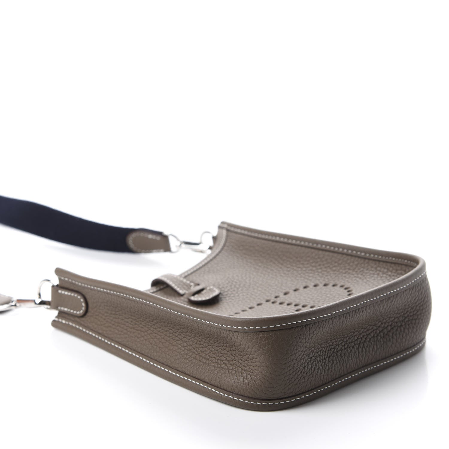 Hermes Taurillon Clemence Amazone Evelyne TPM Etoupe Bleu Indigo 4 of 11