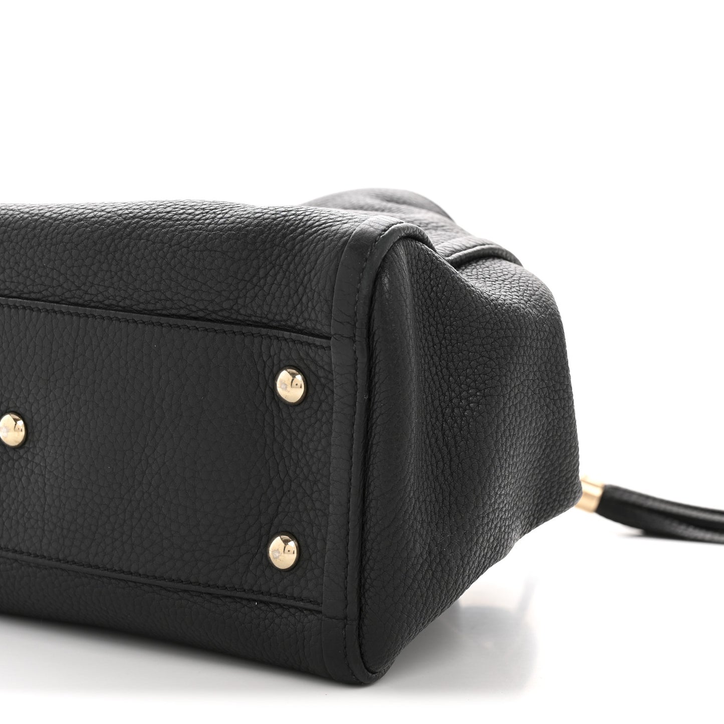 Pebbled Calfskin Small Soho Shoulder Bag Black