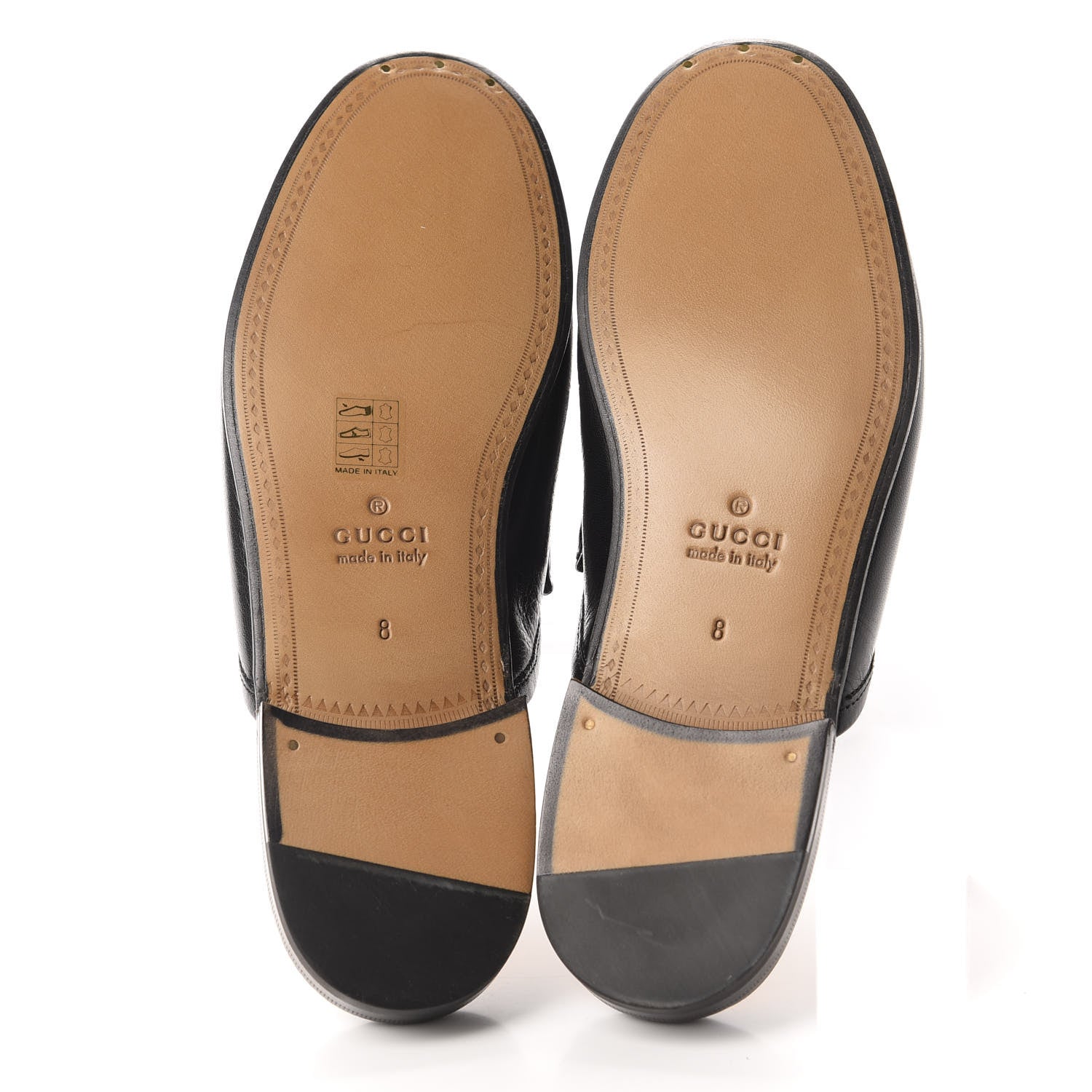 Gucci Goatskin Mens Horsebit Slippers 8 Black 8 of 9