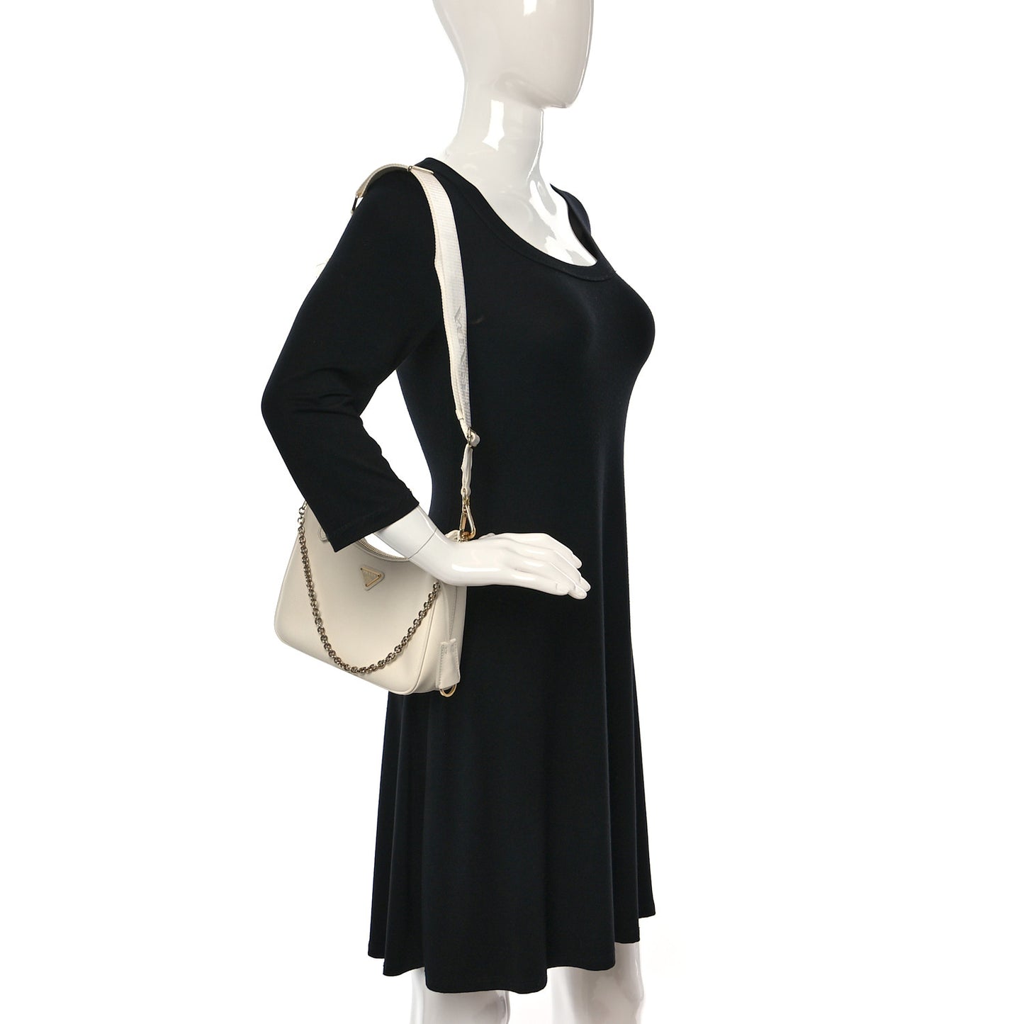 Saffiano Re-Edition 2005 Shoulder Bag White