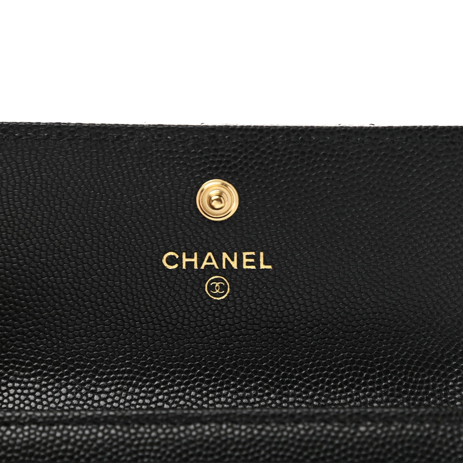 Chanel Caviar Quilted Enamel Coco Casino Flap Card Holder Wallet Black 6 of 9