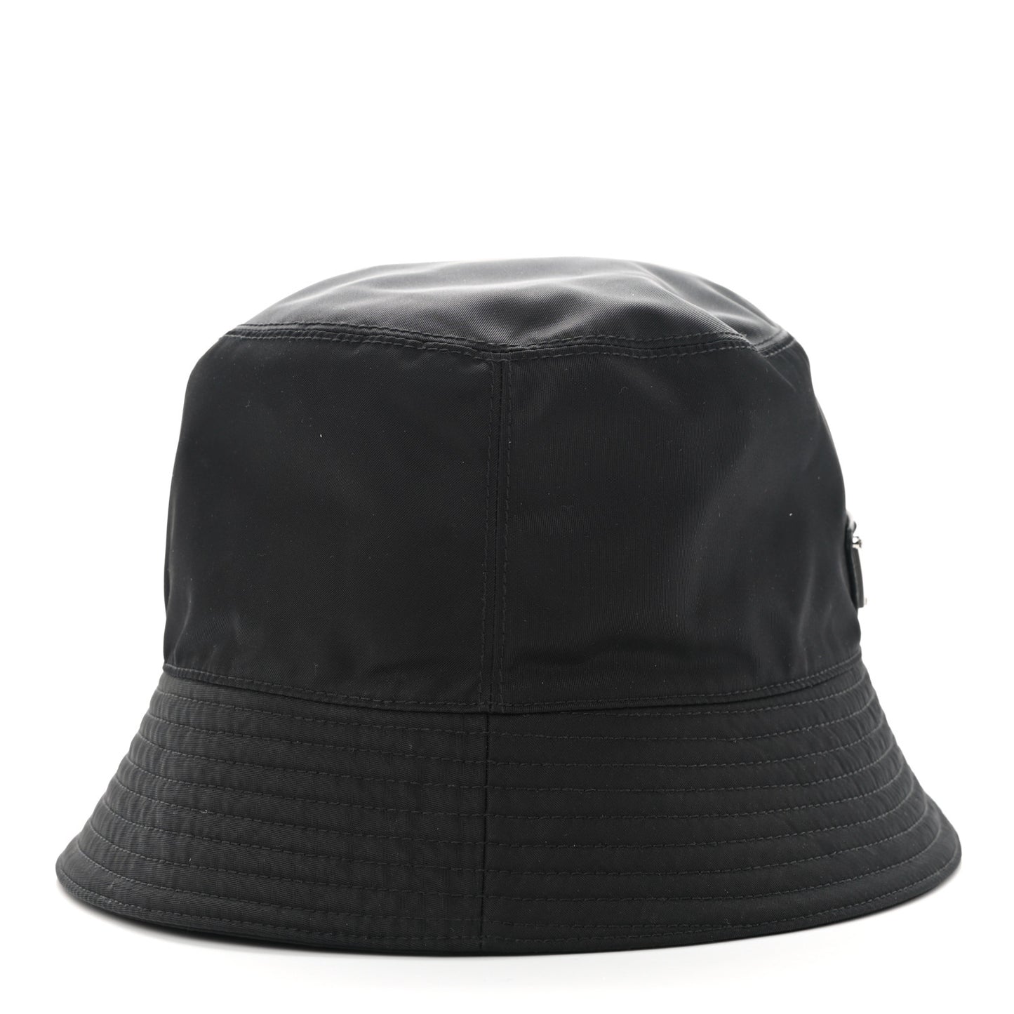 Re-Nylon Metal Triangle Logo Mens Bucket Hat L Black