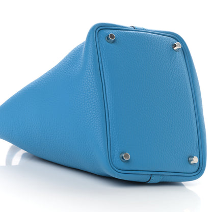 Hermes Taurillon Clemence Picotin Lock 18 PM Bleu Frida 8 of 10