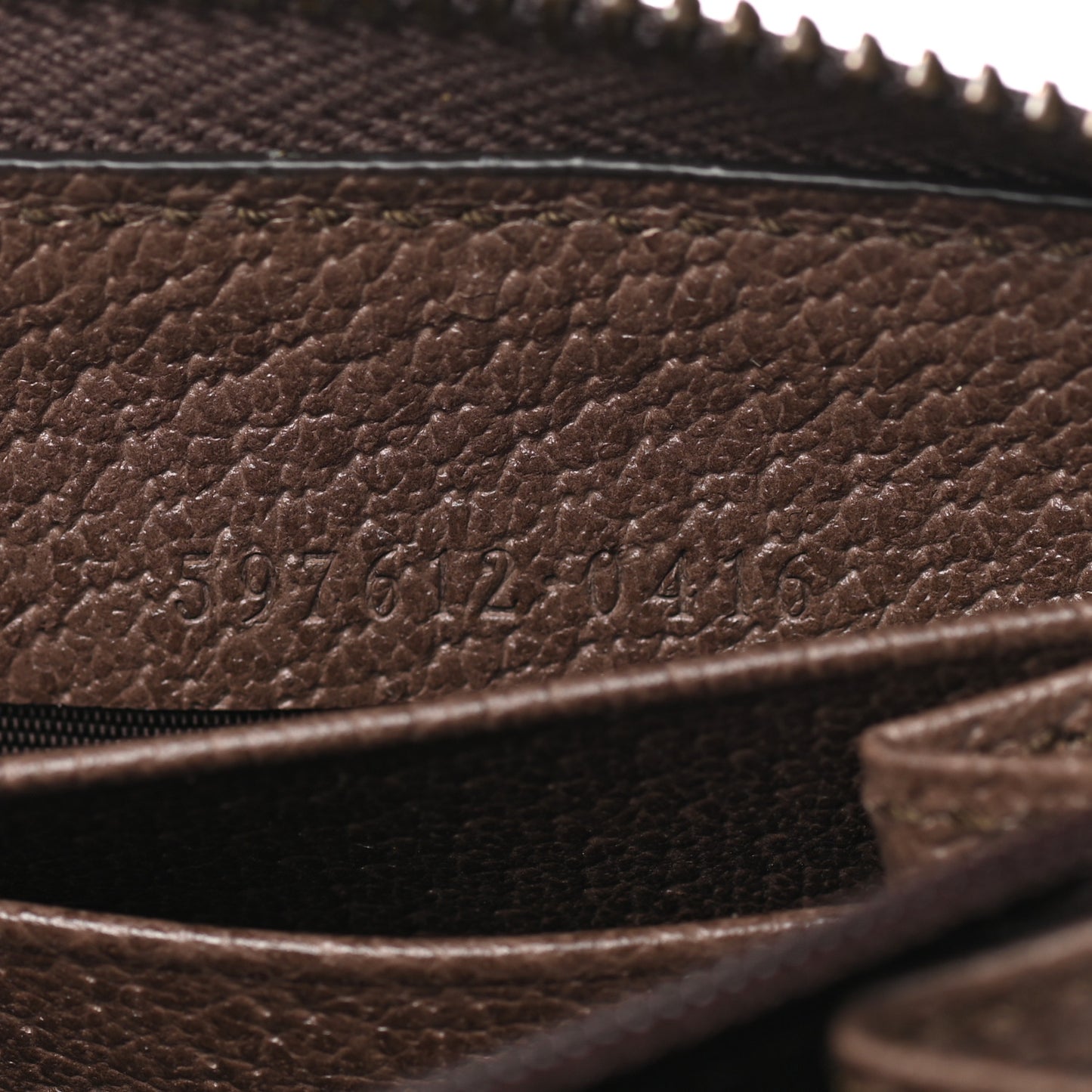 GG Supreme Monogram Web Ophidia Zip Around Wallet Brown