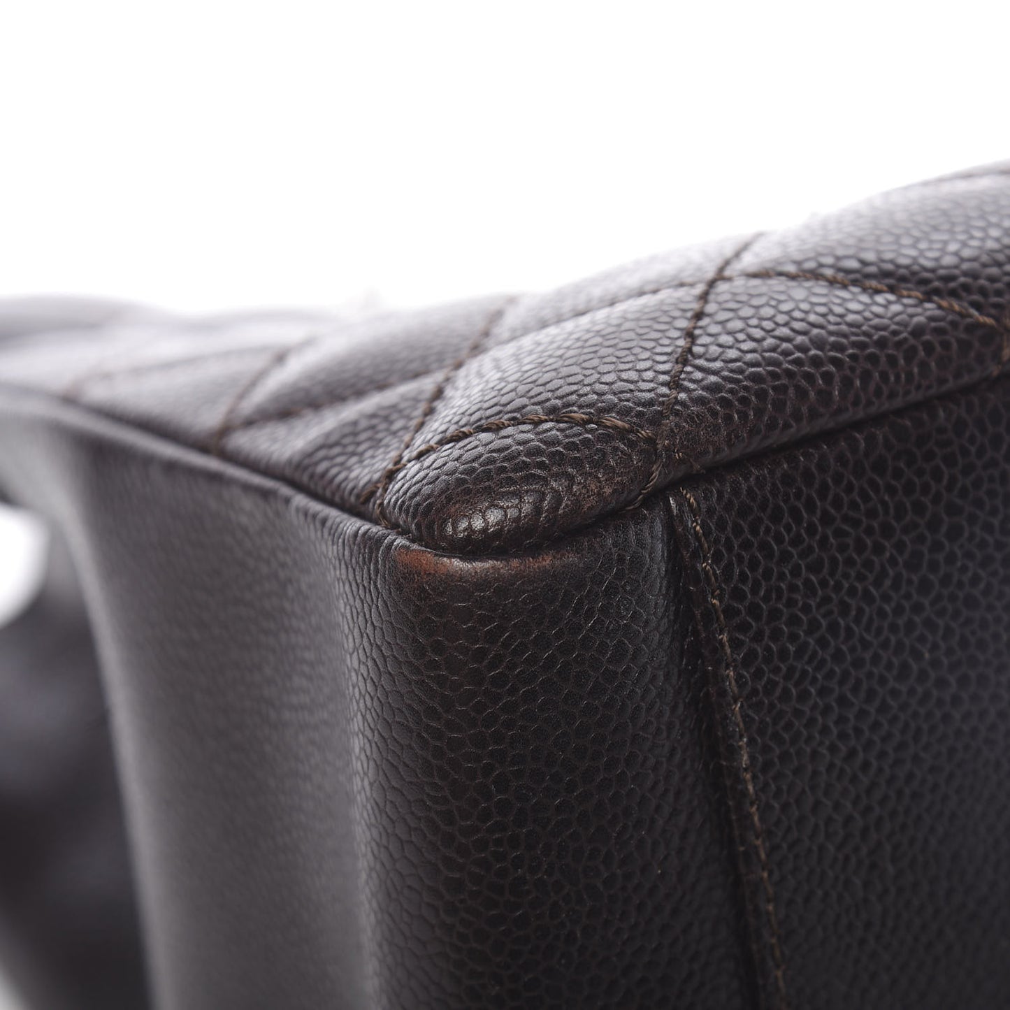 Caviar Grand Shopping Tote GST Dark Brown