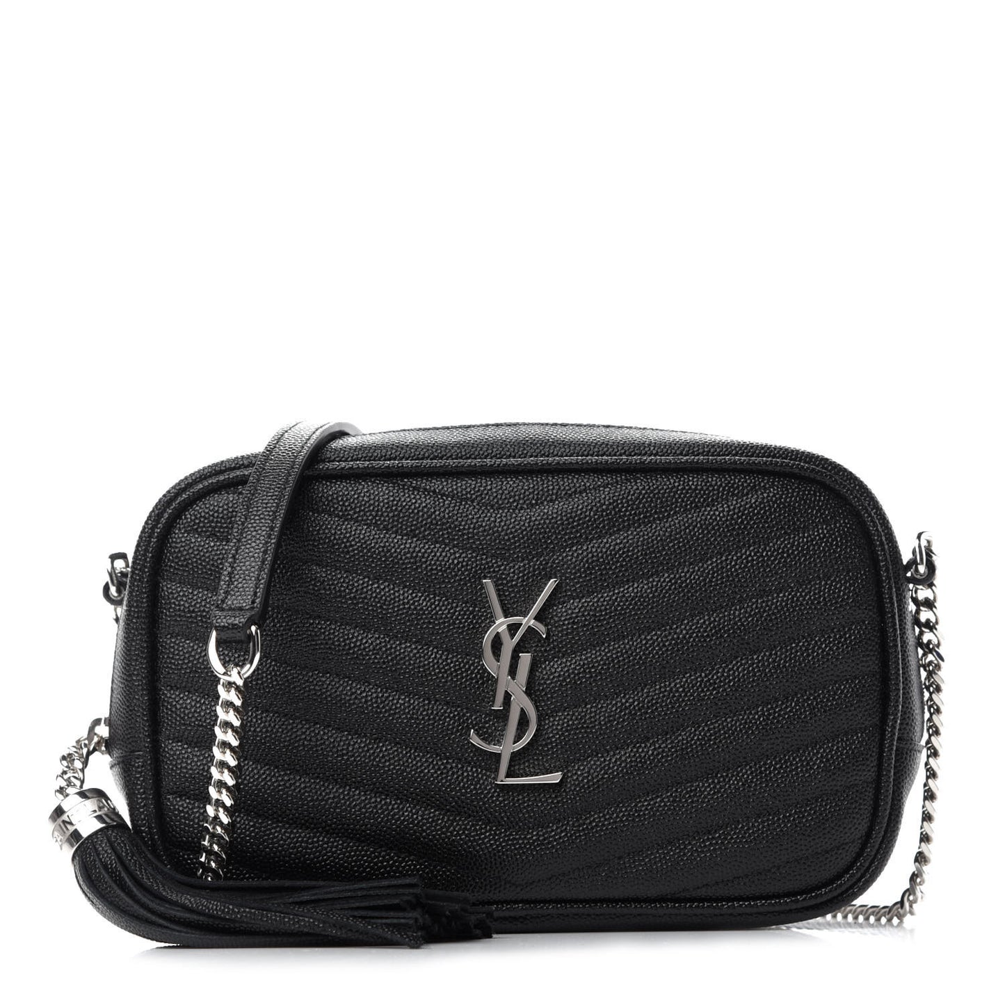 Grain De Poudre Matelasse Monogram Mini Lou Camera Bag Black