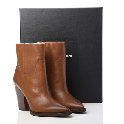 Saint Laurent Calfskin Theo 95 Zip Boot 38.5 Cognac 11 of 11