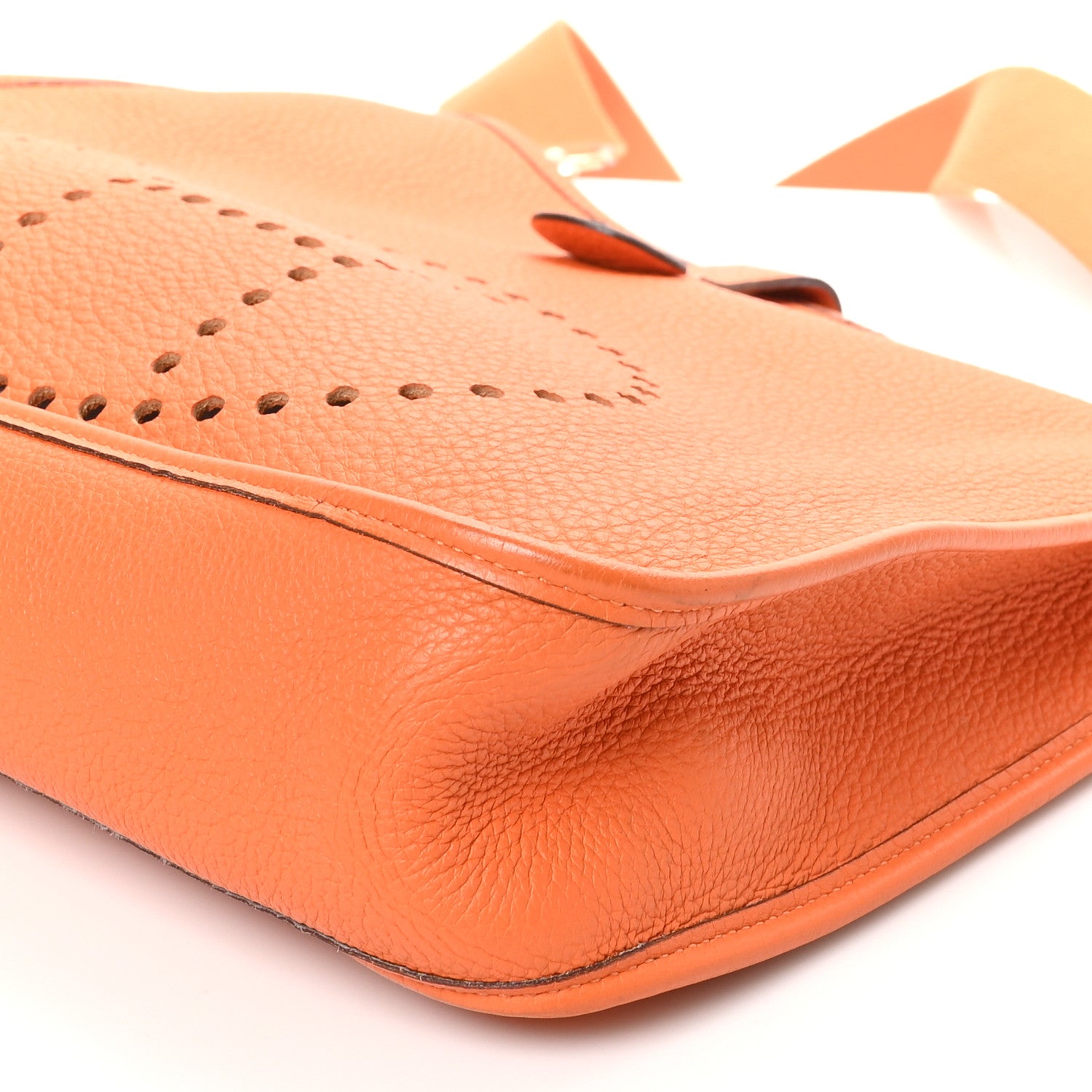 Hermes Taurillon Clemence Evelyne GM Orange 10 of 12
