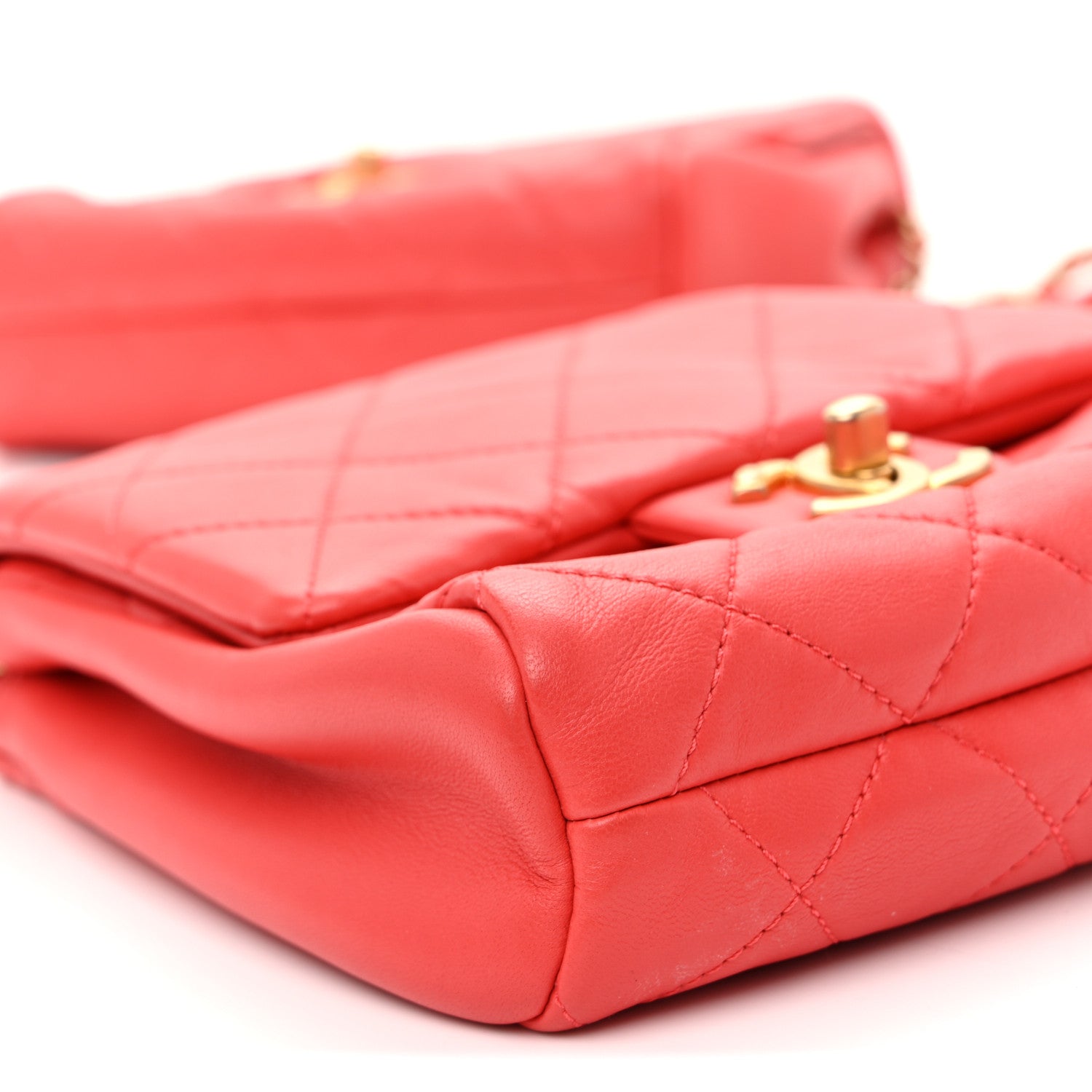 Chanel Lambskin Quilted Side-Packs Red 12 of 15