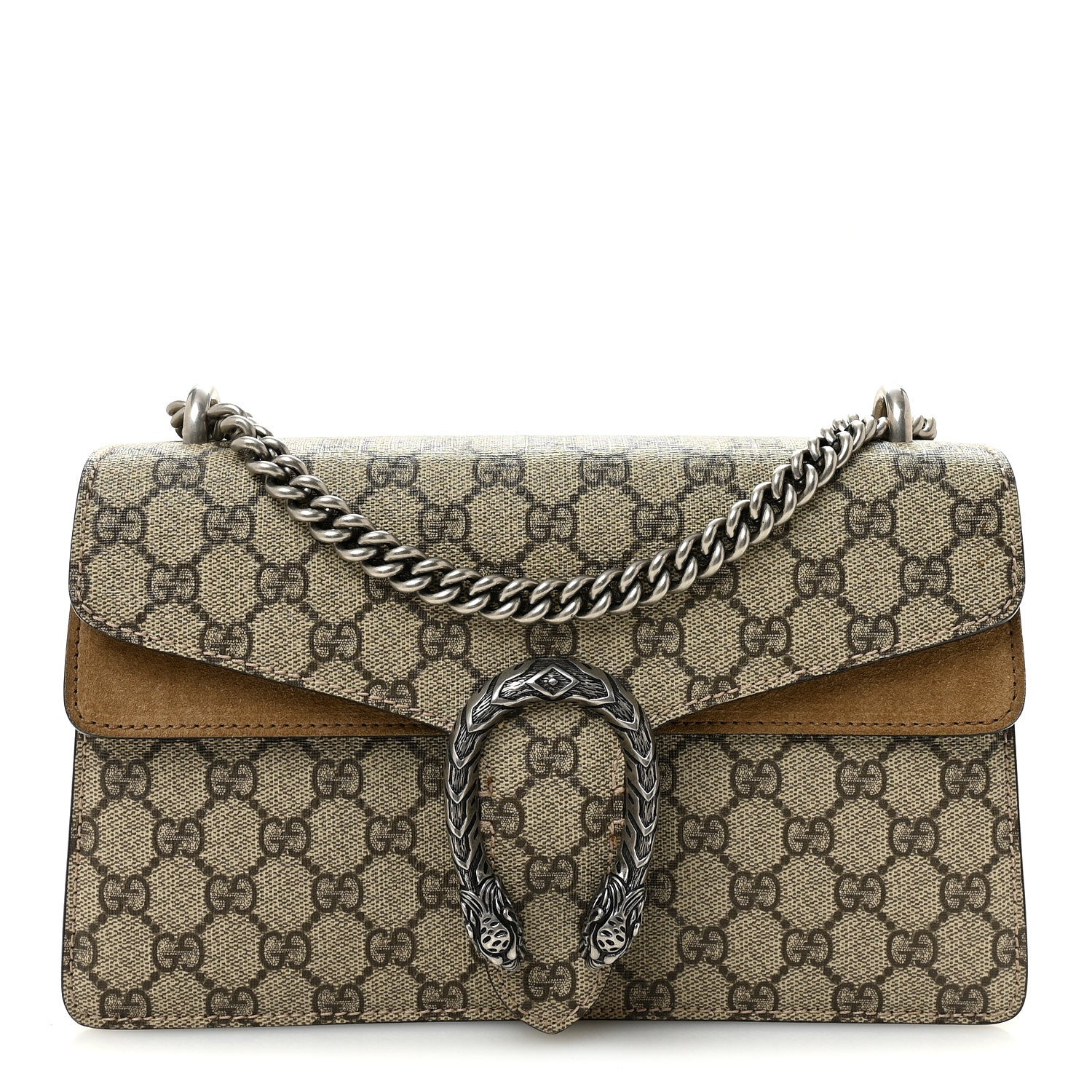 Gucci GG Supreme Monogram Small Dionysus Shoulder Bag Taupe 1 of 10