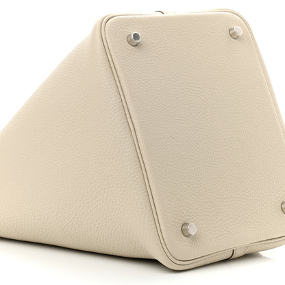Hermes Taurillon Clemence Picotin Lock 22 MM Beton 9 of 10