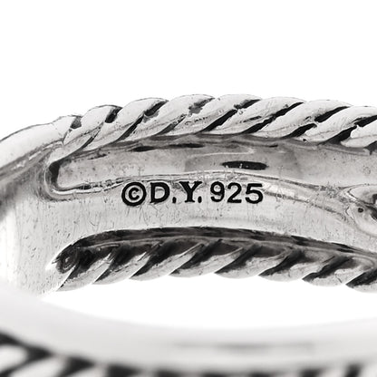 David Yurman Sterling Silver Diamond X Crossover Ring 55 7.25 4 of 5