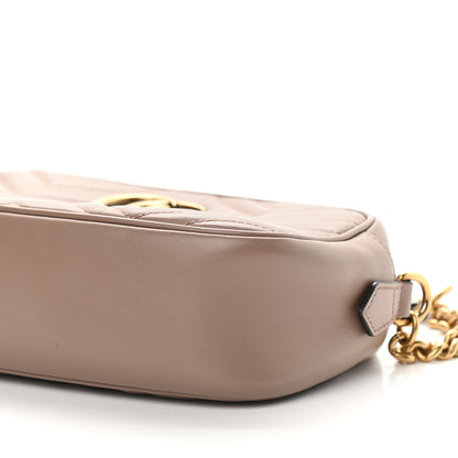 Gucci Calfskin Matelasse Small GG Marmont Chain Shoulder Bag Porcelain Rose 9 of 9
