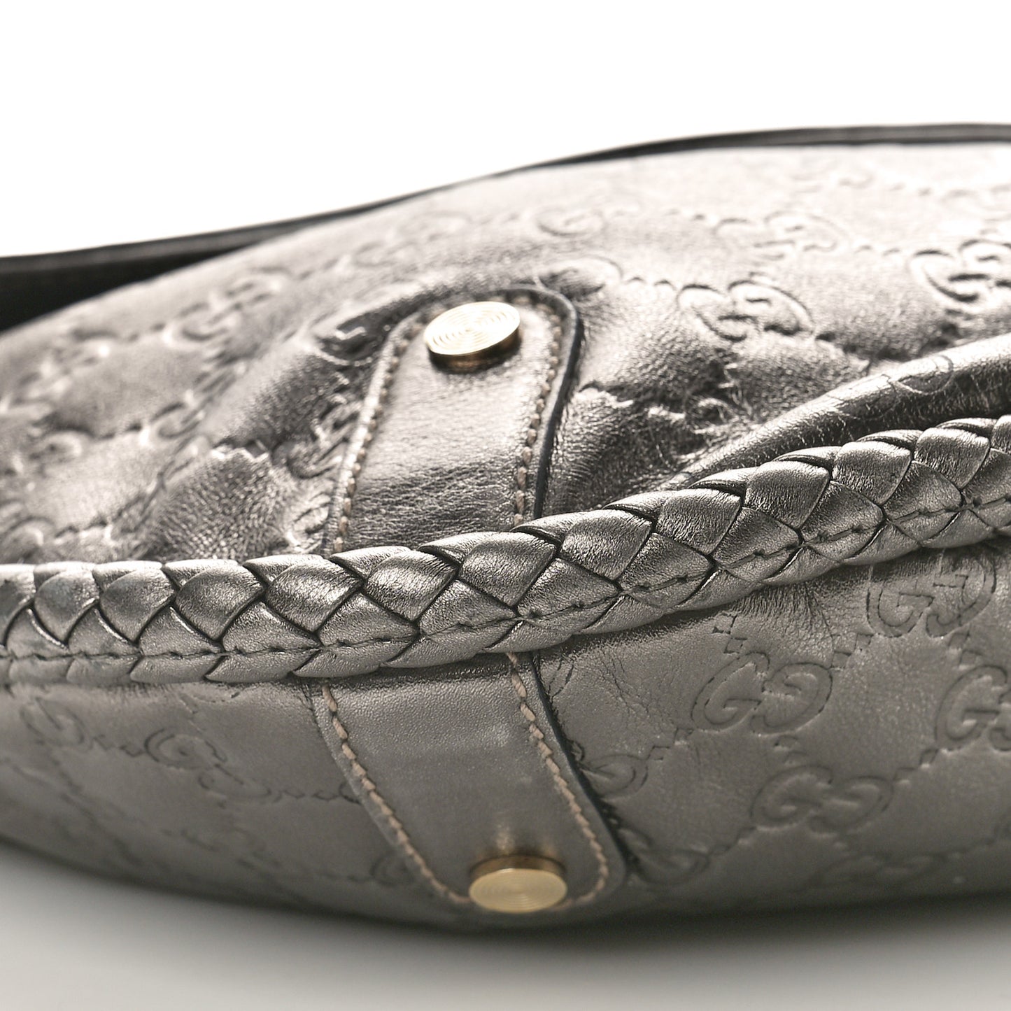 Guccissima Medium Britt Tassel Shoulder Bag Gunmetal