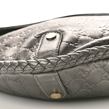 Gucci Guccissima Medium Britt Tassel Shoulder Bag Gunmetal 9 of 10