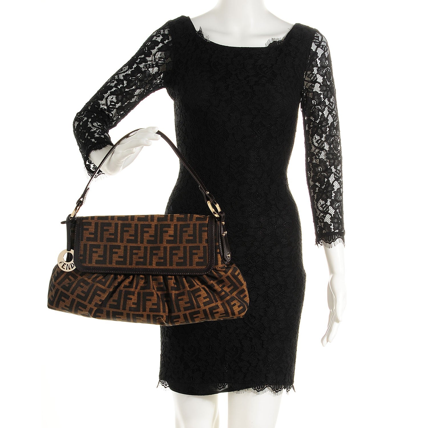 Fendi Zucca Medium Chef Shoulder Bag Tobacco 2 of 9