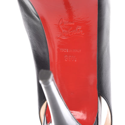 Christian Louboutin Nappa Patent Very Croise 140 Sandals 39.5 Black Pewter 8 of 10
