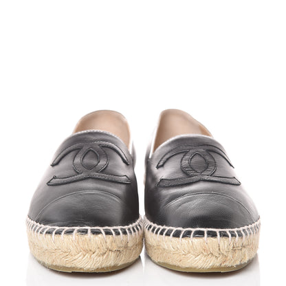 Chanel Lambskin CC Espadrilles 37 Black 2 of 12
