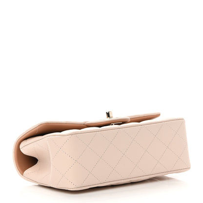 Chanel Lambskin Quilted Bi-Color Mini Top Handle Rectangular Flap Ecru Dark Beige 4 of 12