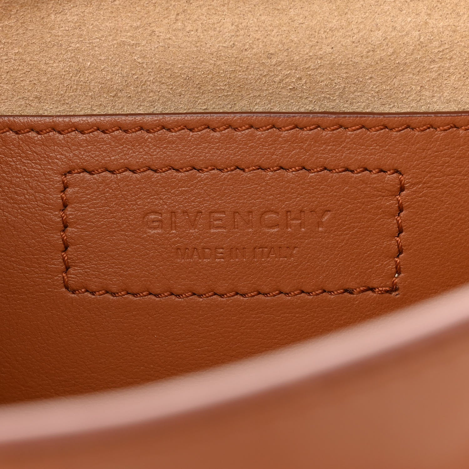 Givenchy Calfskin Infinity Saddle Bag Cognac 7 of 14