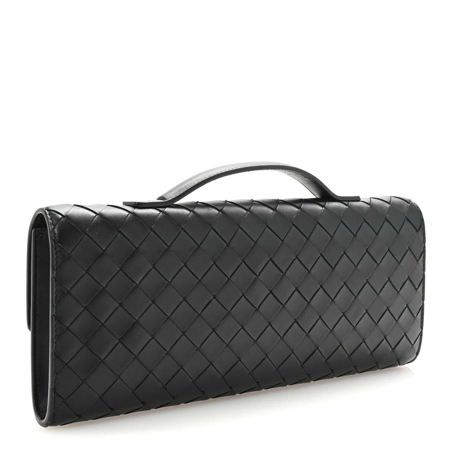 Bottega Veneta Nappa Intrecciato Long Andiamo Top Handle Clutch Black 3 of 6