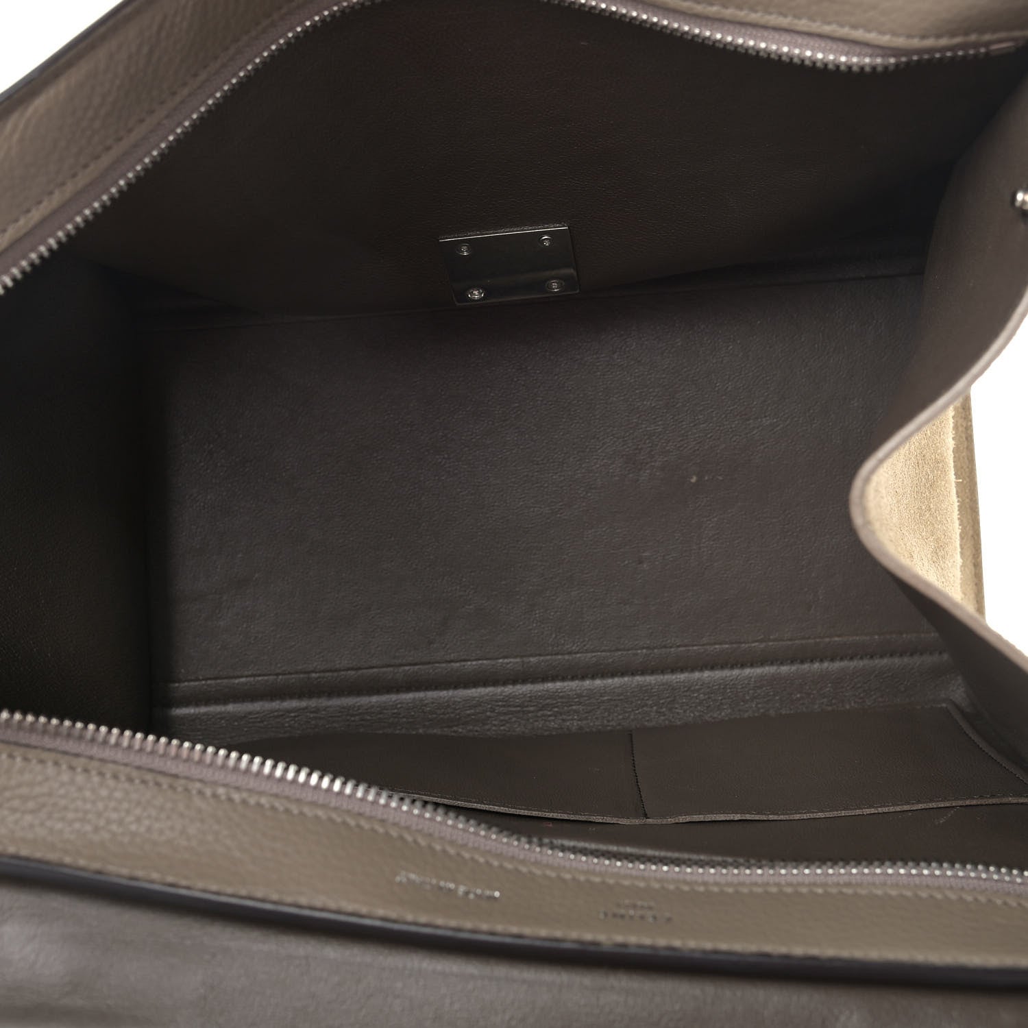 Celine Drummed Calfskin Suede Small Trapeze Souris 5 of 12