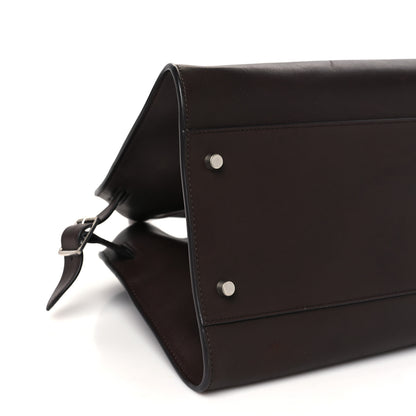 The Row Polished Saddle Calfskin EW Margaux Chestnut 8 of 9