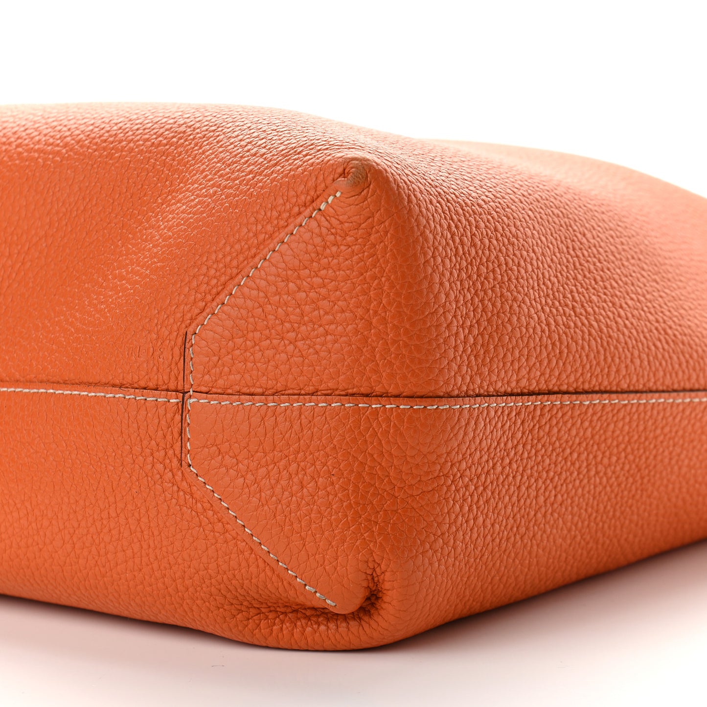 Taurillon Clemence Double Sens 45 Reversible Tote Orange Gold
