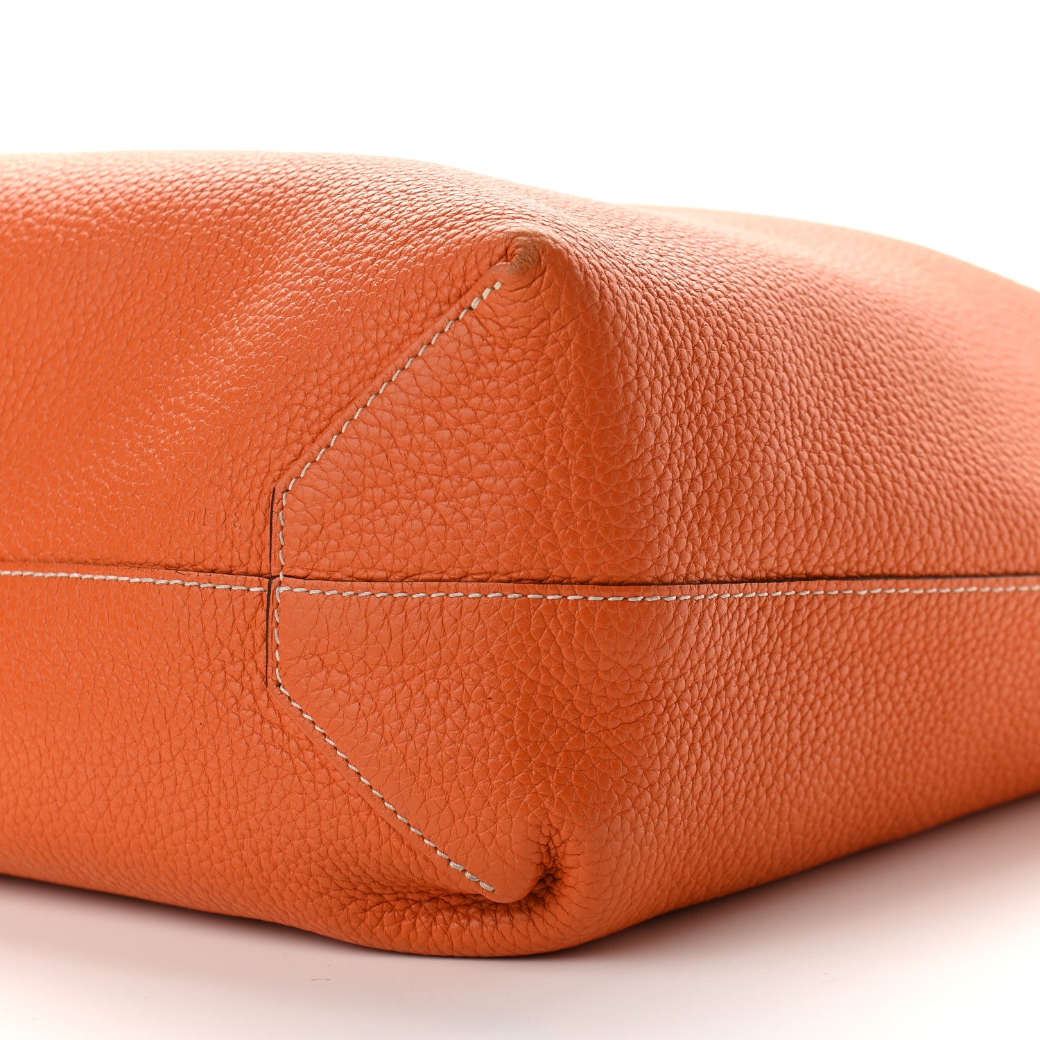 Hermes Taurillon Clemence Double Sens 45 Reversible Tote Orange Gold 12 of 13