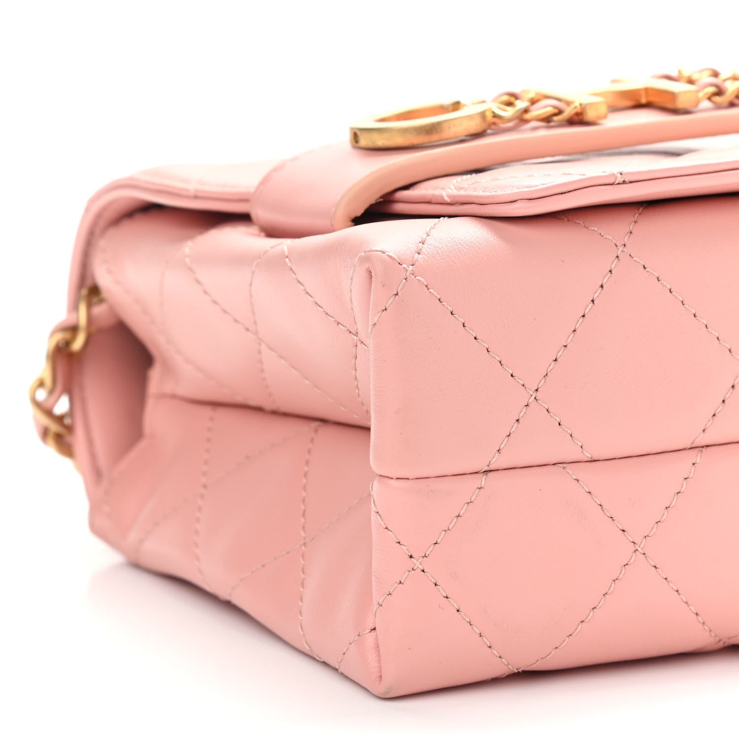 Chanel Calfskin Quilted Enchained Flap Light Pink 8 of 10