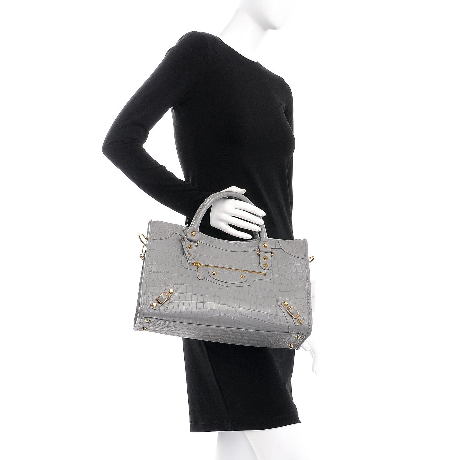 Balenciaga Crocodile City Gris Pyrit 3 of 11