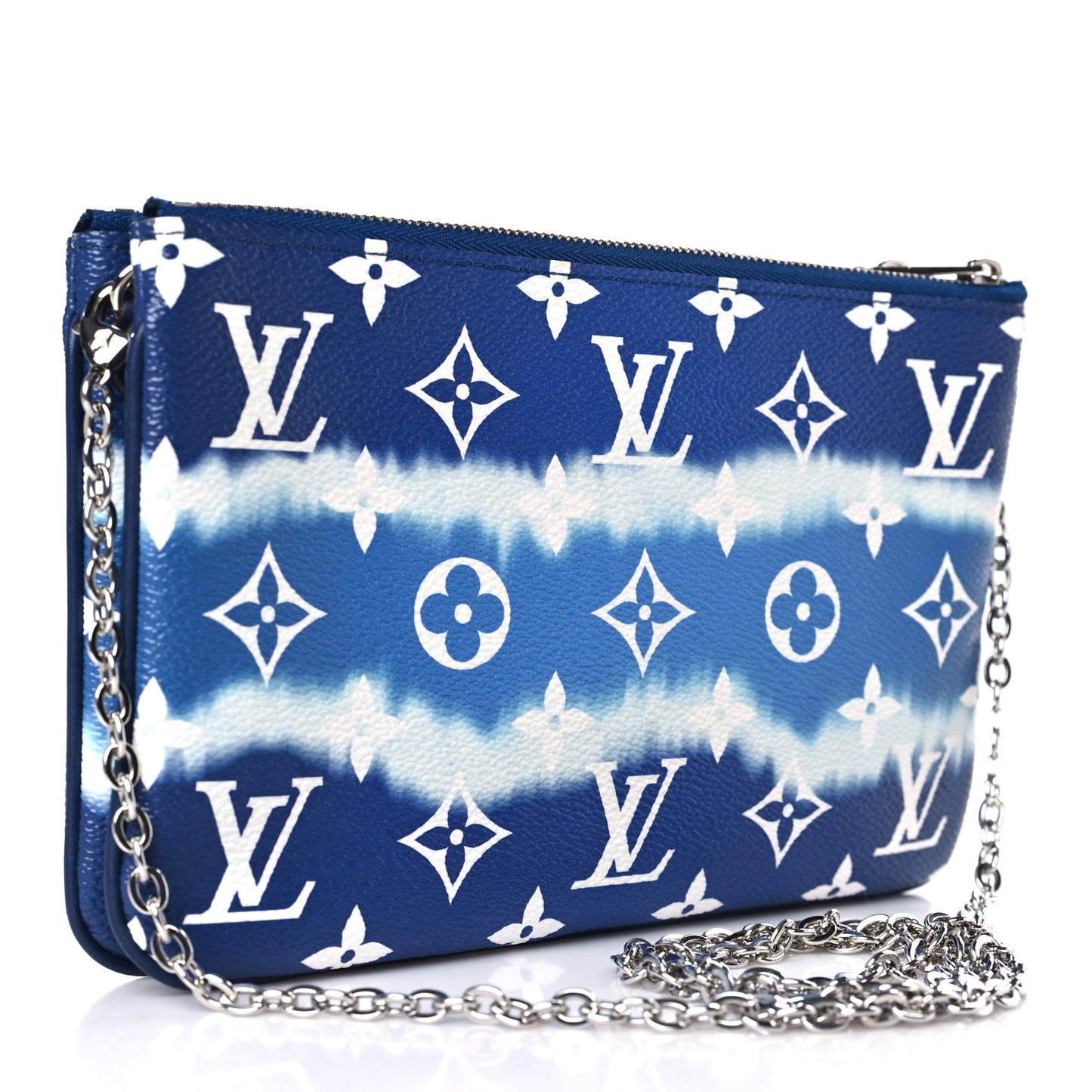 Monogram Giant Escale Double Zip Pochette Blue