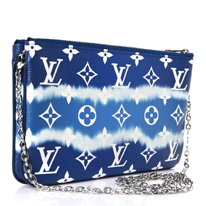 Louis Vuitton Monogram Giant Escale Double Zip Pochette Blue 3 of 9