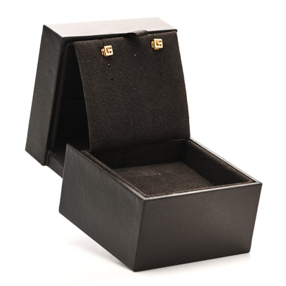 Gucci 18K Yellow Gold Logo Cube Stud Earrings 5 of 5