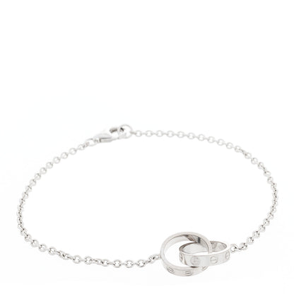 Cartier 18K White Gold Interlocking LOVE Bracelet 1 of 4