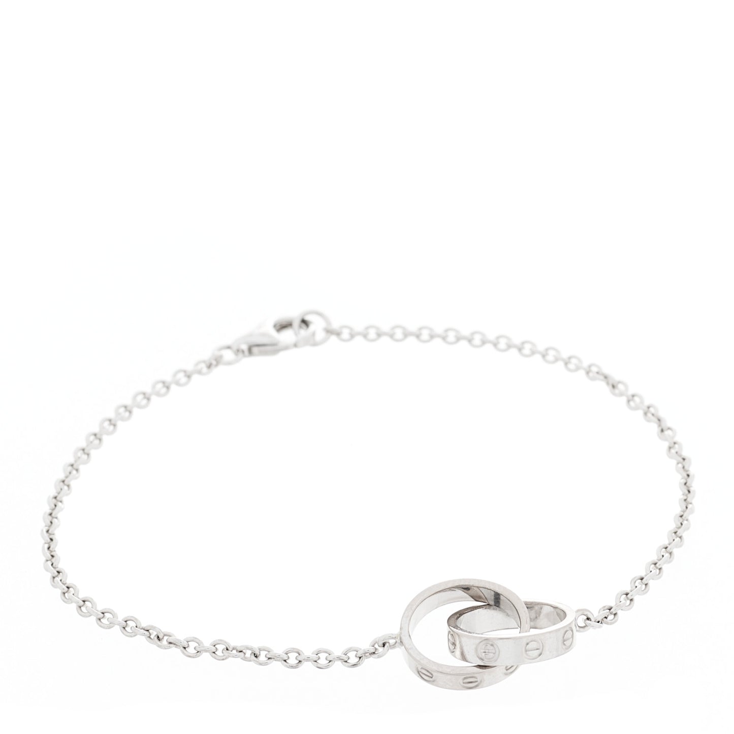 18K White Gold Interlocking LOVE Bracelet
