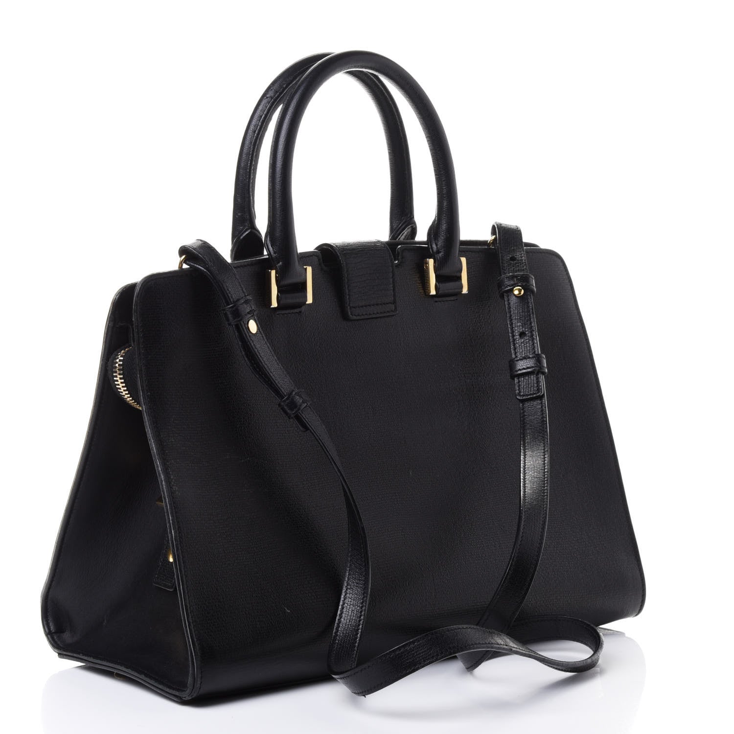 Saint Laurent Textured Calfskin Small Classic Y Cabas Black 2 of 4