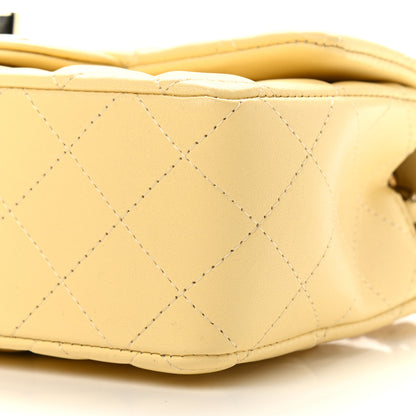 Chanel Lambskin Quilted Mini Rectangular Flap Yellow 17 of 20