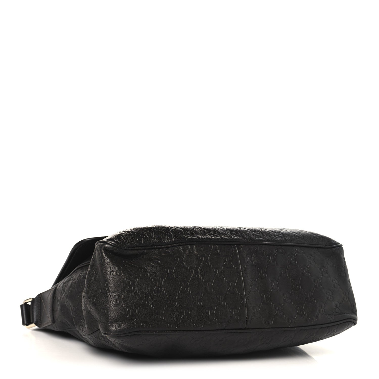 Gucci Guccissima Medium Flap Messenger Bag Chocolate 4 of 14