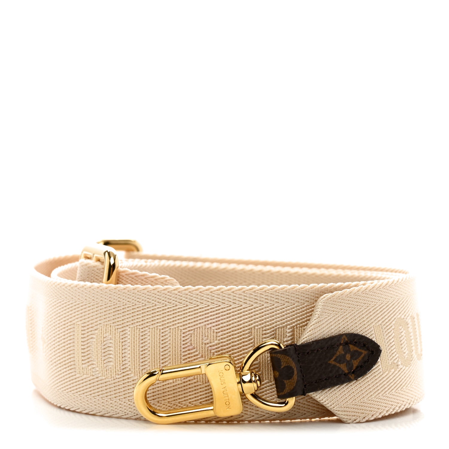 Louis Vuitton Jacquard Monogram Adjustable Shoulder Strap New Creme 1 of 6