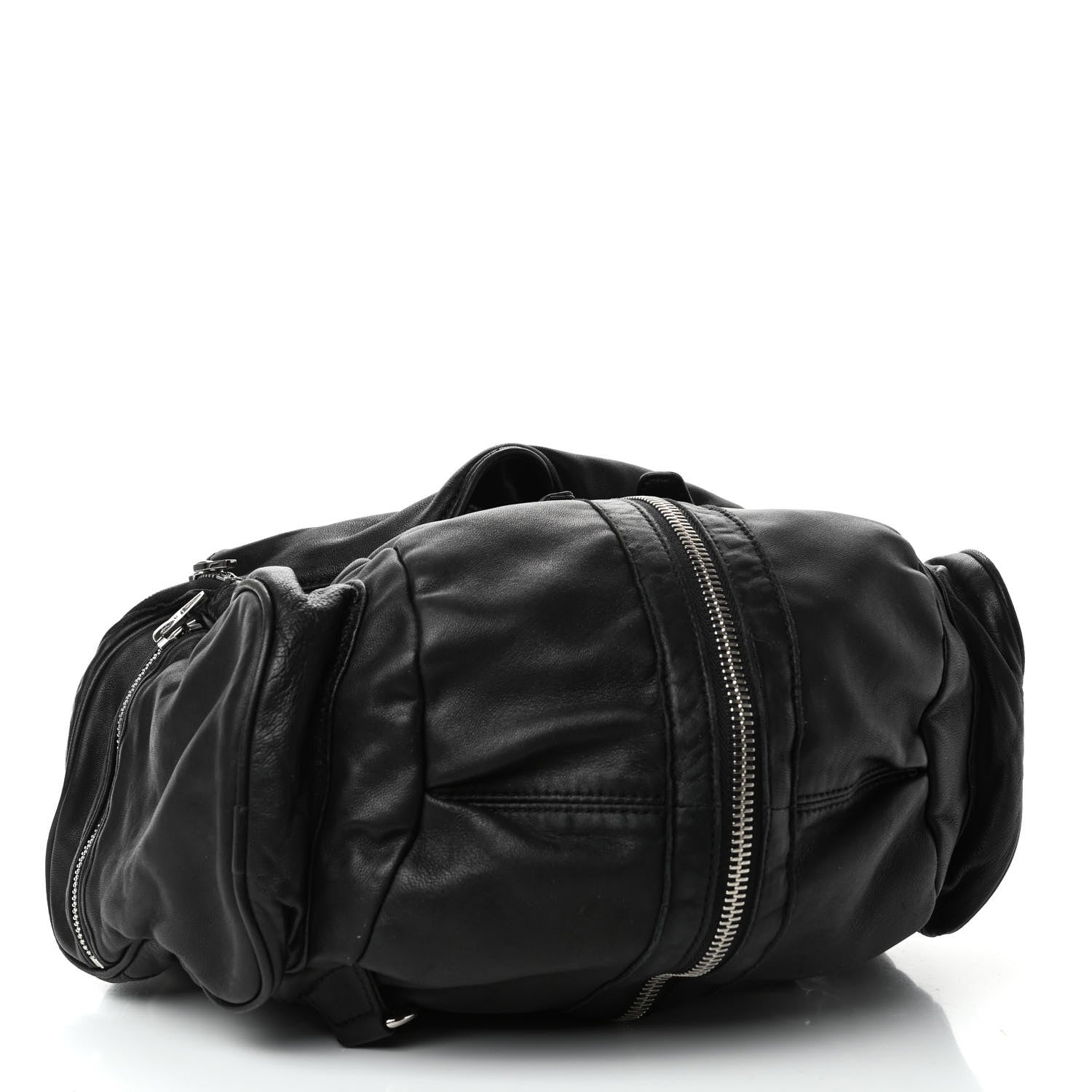 Alexander Wang Lambskin Marti Backpack Bag Washed Black Rhodium Hardware 3 of 4