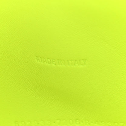 Balenciaga Shiny Calfskin Crocodile Embossed Hourglass Top Handle Bag XS Fluo Yellow 7 of 11