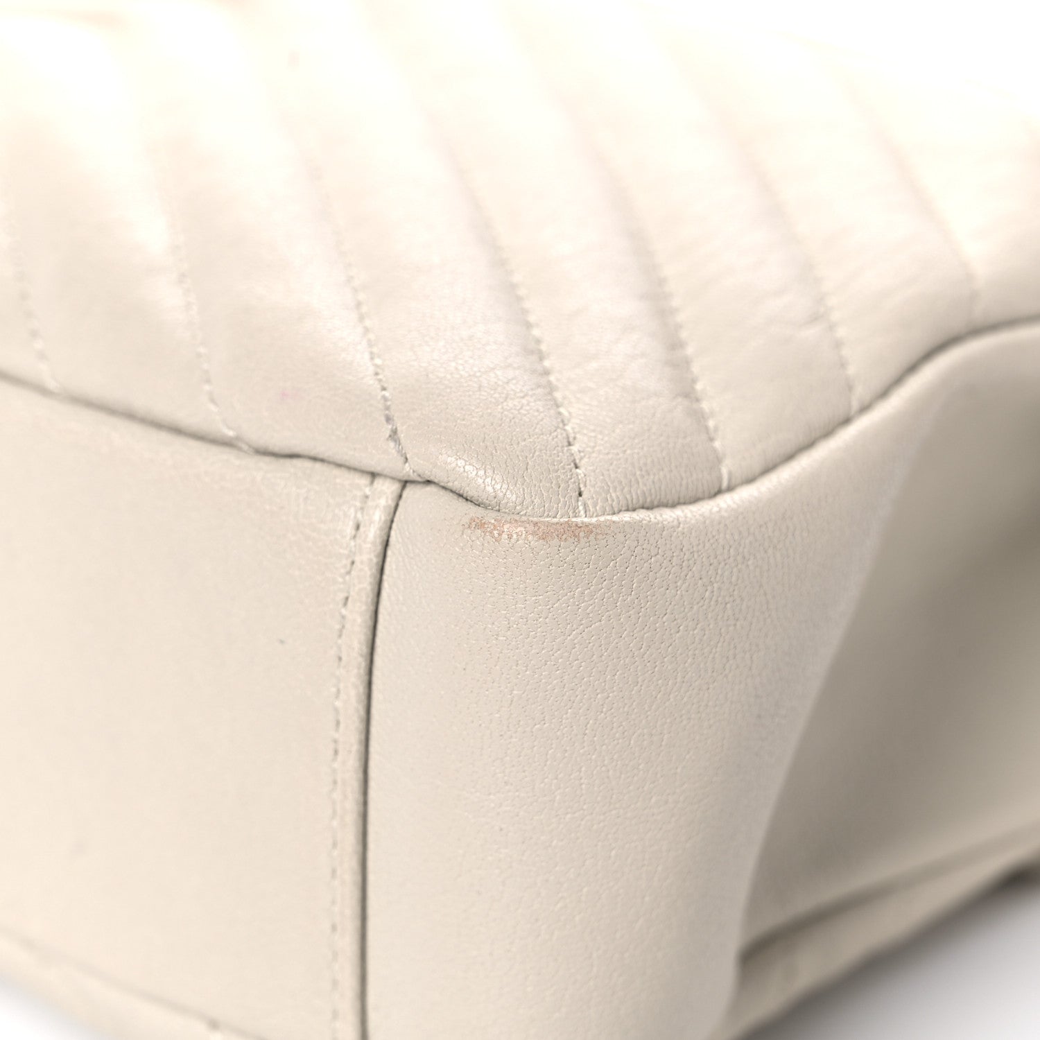 Saint Laurent Sheepskin Matelasse Chevron Monogram Medium College Bag Crema Soft 11 of 22